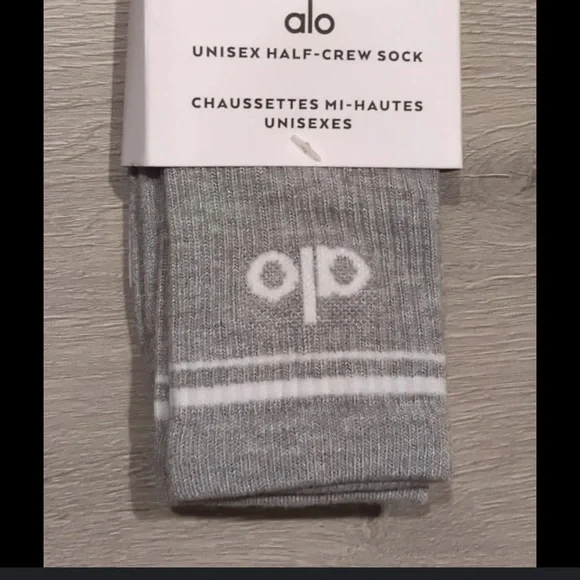 ALO Unisex Half-Crew Throwback Sock Sz S - Picture 6 of 8